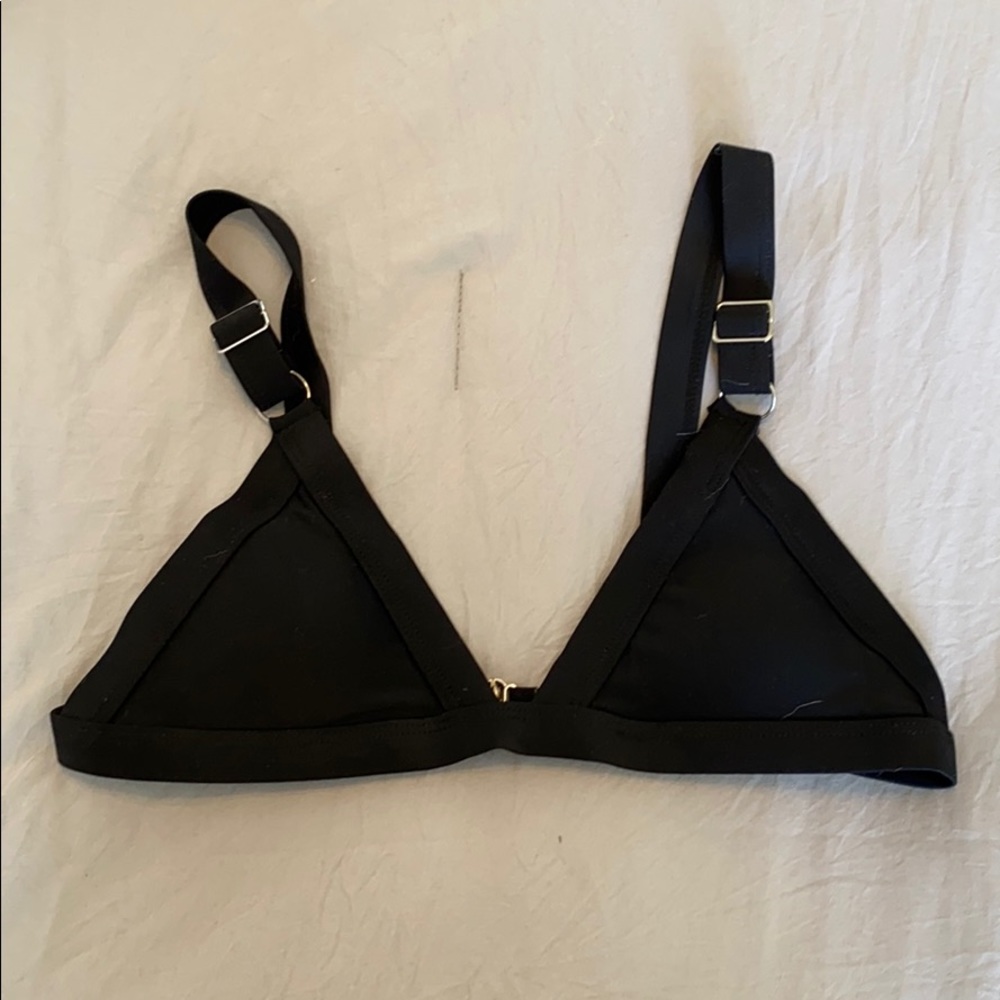 Black triangle bikini top